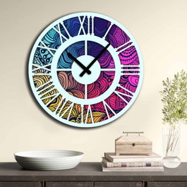 Wallity Reloj Decorativo MDF 50cm Multicolor
